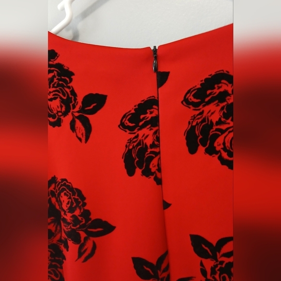 Enfocus Dark Romantic Goth Raised Velvet Rose Dress Womens Size 20W - Picture 7 of 7